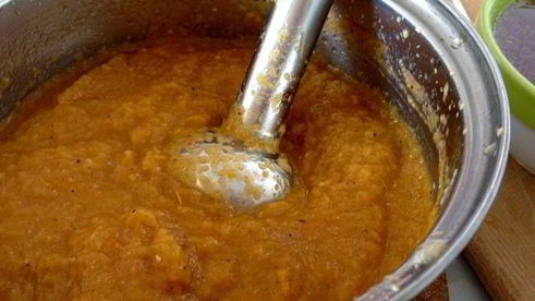 кабачковая икра, запеченная в рукаве