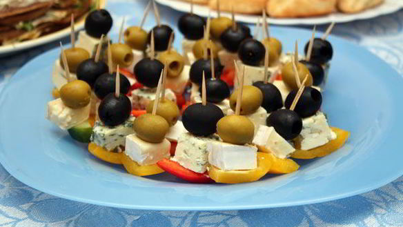 Рецепт Канапе на шпажках