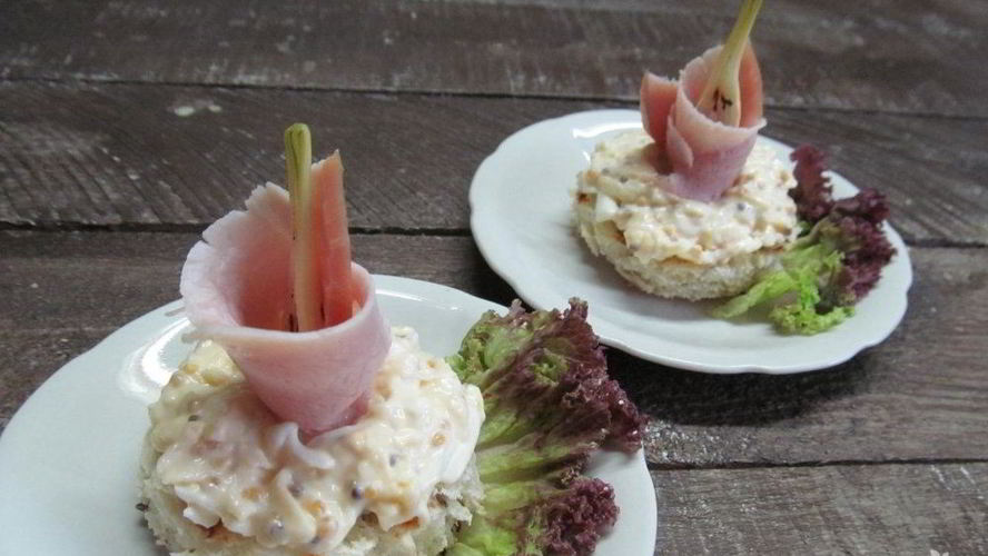 Рецепт канапе с бужениной