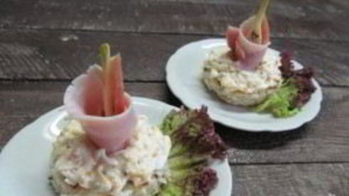 канапе с бужениной