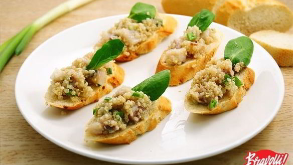 Рецепт Канапе с киноа и сельдью