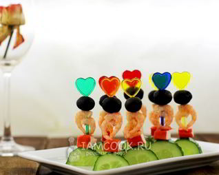 Канапе с креветками