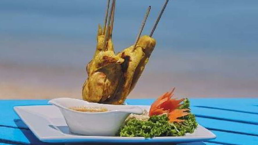 Рецепт канапе с соусом из карри, кокоса и ананаса