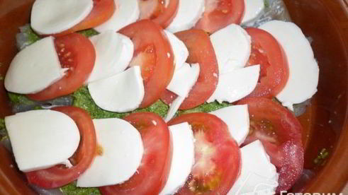 капрезеиз запеченной рыбы