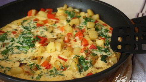 картофельно-овощная тортилья