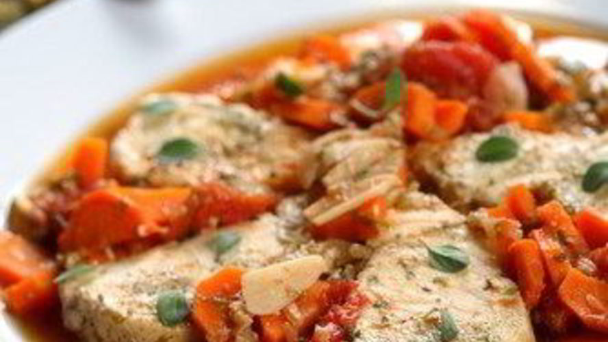 Рецепт холодной закуски из палтуса с морковью, фенхелем, лимоном и чесноком