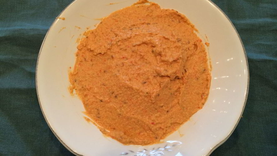 Рецепт хумуса с печеным перцем