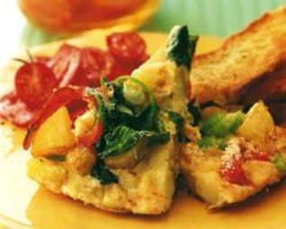 Фриттата из картофеля со шпинатом