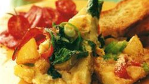 Рецепт Фриттаты из картофеля со шпинатом