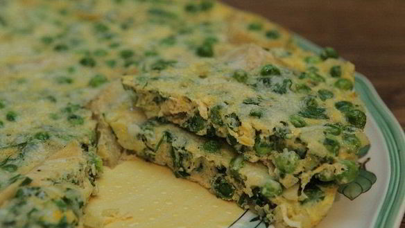 Рецепт Фриттаты с артишоками и зеленым горошком