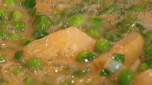 фриттата с артишоками и зеленым горошком