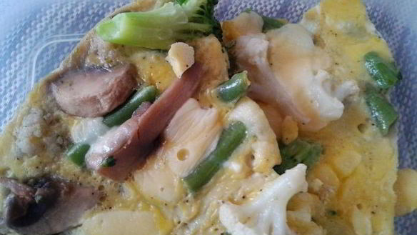 Рецепт Фриттаты с грибами и цветной капустой