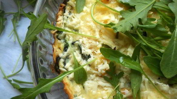 Рецепт Фриттаты с картофелем, шпинатом и творожным сыром