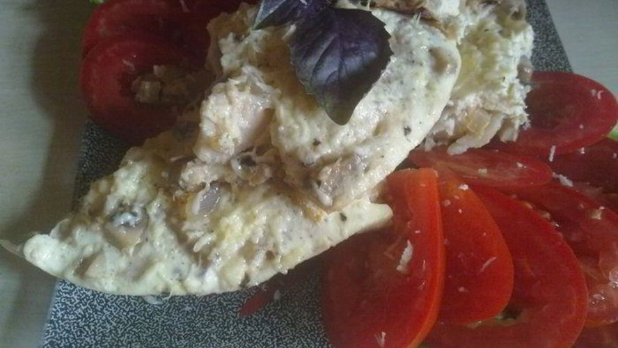 Рецепт фриттаты с тилапией и грибами