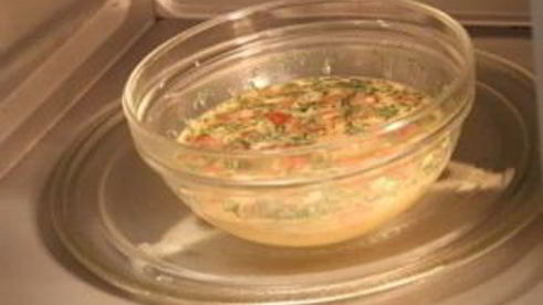 омлет на пару в микроволновке