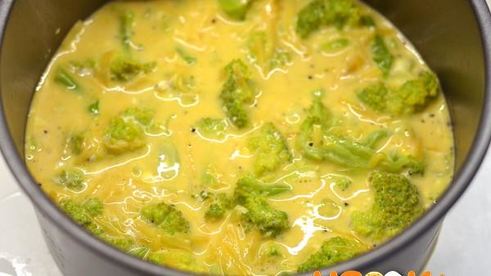 омлет с брокколи