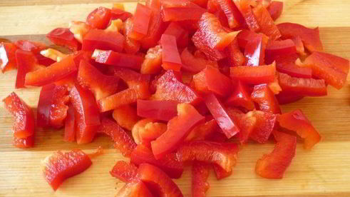 омлет с грибами и болгарским перцем