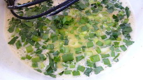 омлет с грибами и болгарским перцем