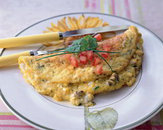 Омлет с грибами