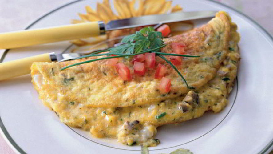 Рецепт омлета с грибами