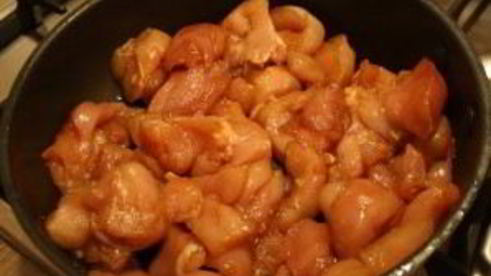 омлет с куриным филе