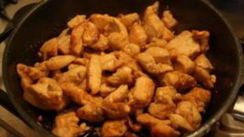 омлет с куриным филе