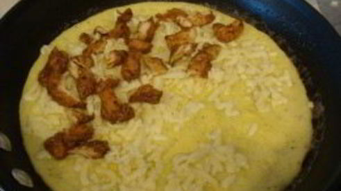 омлет с куриным филе