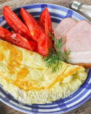 Омлет с майонезом на сковороде