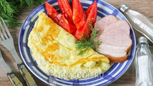 омлет с майонезом на сковороде