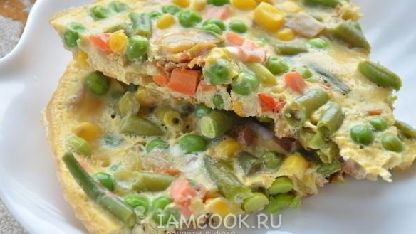 Рецепт Омлета с мексиканской овощной смесью
