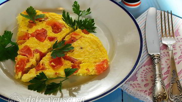 Рецепт Омлета с овощами в духовке