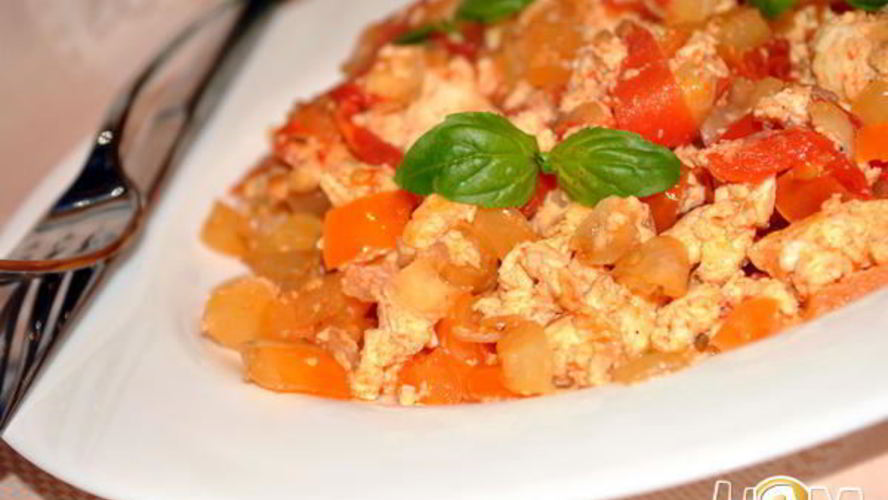 Рецепт омлета с овощами