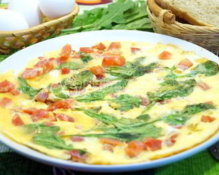 Омлет с помидорами и рукколой Алонзо