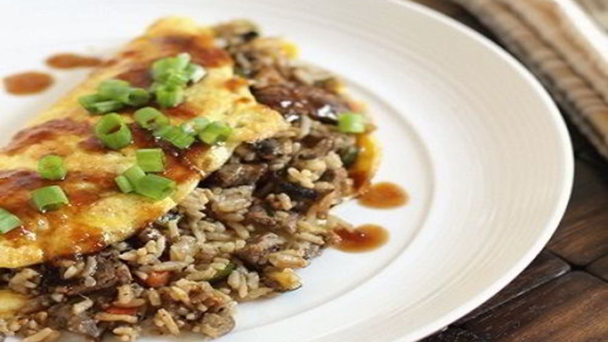 Рецепт омлета с рисом по-корейски