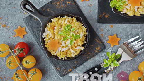 омлет с рисом