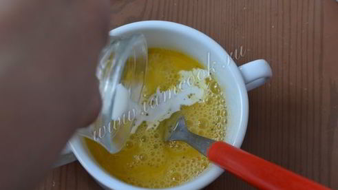 омлет с рукколой и овсяными хлопьями