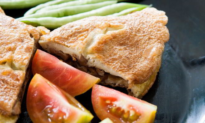 Омлет с шампиньонами