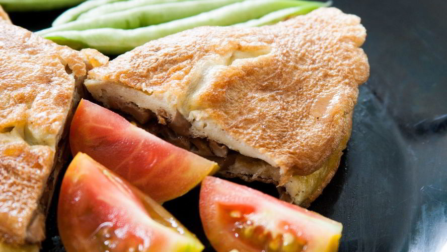 Рецепт омлета с шампиньонами