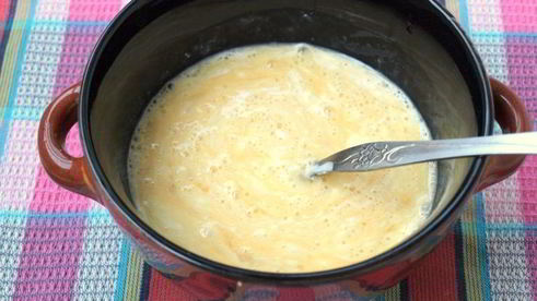 омлет с цветной капустой и шампиньонами