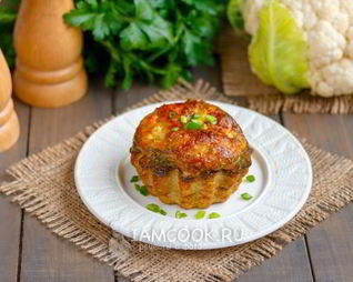 Омлет с цветной капустой в духовке