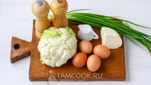 омлет с цветной капустой в духовке