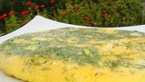 Рецепт Омлета с укропом и творогом