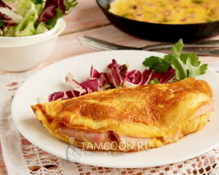 Омлет с ветчиной