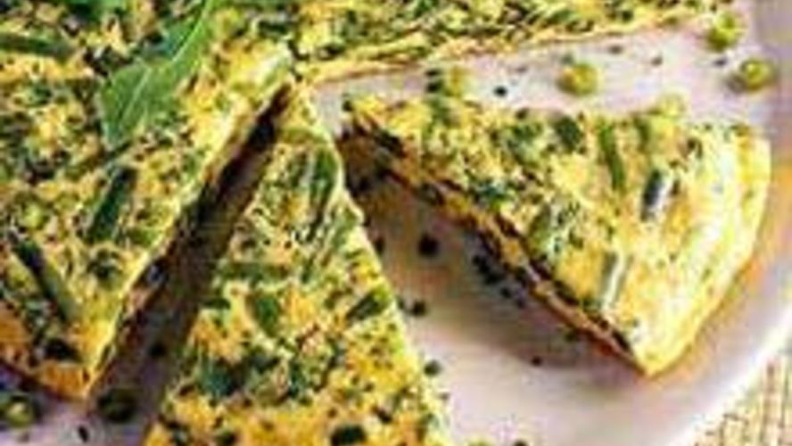 Рецепт омлета со стручковой фасолью и руколой