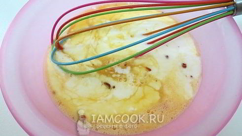 омлет в мешочке с молоком