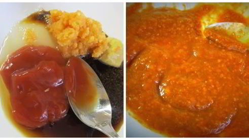 омусоба — японский омлет с овощами, лапшой и соусом тонкацу