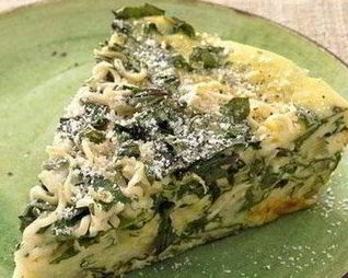 Полезный омлет со шпинатом и брынзой