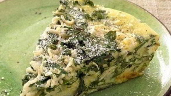 Рецепт Полезного омлета со шпинатом и брынзой