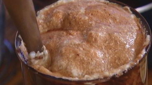 шоколадный омлет с орехами