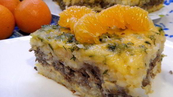 Рецепт Вкусного мясного омлета в духовке